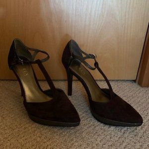 Ralph Lauren Brown Suede Heels Size 6